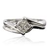 Image 1 : 14KT White Gold 0.34ctw Diamond Engagement Ring