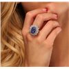 Image 2 : 14KT White Gold 8.00ct Tanzanite and Diamond Ring