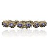 Image 2 : 14KT Yellow Gold 9.90ctw Tanzanite and Diamond Bracelet