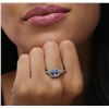 Image 5 : 14KT White Gold 1.25ct Tanzanite and Diamond Ring