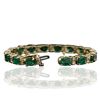 Image 2 : 14KT Yellow Gold 11.84ctw Emerald and Diamond Bracelet