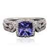 Image 3 : 18KT White Gold 1.62ct Tanzanite and Diamond Ring