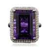 Image 3 : 14KT Two-Tone Gold 16.83ct Amethyst and Diamond Ring