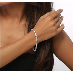 14KT White Gold 9.93ctw Diamond Tennis Bracelet