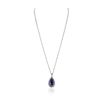 Image 4 : 18KT White Gold 8.69ct Tanzanite and Diamond Pendant With Chain