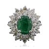 Image 3 : 14KT White Gold 2.94ct Emerald and Diamond Ring