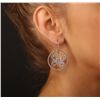 Image 5 : 18KT White Gold 2.38ctw Pink Topaz and Diamond Earrings
