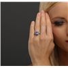 Image 2 : 18KT White Gold 3.41ct Tanzanite and Diamond Ring