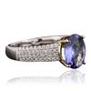 Image 4 : 14KT White Gold 1.81ct Tanzanite and Diamond Ring