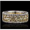 Image 3 : Platinum and 18KT Yellow Gold 12.90ctw Diamond Ring