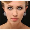 Image 5 : 14KT White Gold 19.90ct Sapphire and Diamond Earrings