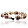 Image 7 : 14KT Yellow Gold 17.91ctw Ruby and Diamond Bracelet