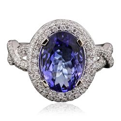 18KT White Gold 2.79ct Tanzanite and Diamond Ring