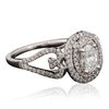 Image 6 : 14KT White Gold 0.86ctw Diamond Ring