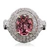 Image 1 : 14KT Two-Tone Gold 2.32ct Tourmaline and Diamond Ring