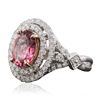 Image 2 : 14KT Two-Tone Gold 2.32ct Tourmaline and Diamond Ring