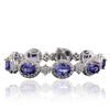 Image 1 : 14KT Two-Tone Gold 18.81ctw Tanzanite and Diamond Bracelet