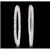 Image 3 : 14KT White Gold 1.03ctw Diamond Earrings