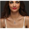 Image 2 : 18KT White Gold 1.28ctw Diamond Cross Pendant With Chain