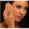 Image 1 : 14KT Rose Gold 20.04ct GIA Certified Morganite and Diamond Ring