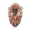 Image 3 : 14KT Rose Gold 20.04ct GIA Certified Morganite and Diamond Ring