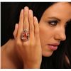 Image 5 : 14KT Rose Gold 20.04ct GIA Certified Morganite and Diamond Ring