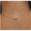 Image 10 : 14KT White Gold 0.84ct Tanzanite and Diamond Pendant With Chain