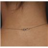 Image 6 : 14KT White Gold 0.84ct Tanzanite and Diamond Pendant With Chain