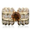 Image 1 : 14KT Yellow Gold 1.30ct Citrine Quartz and Diamond Ring