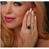Image 2 : 14KT White Gold 6.95ctw Sapphire and Diamond Ring
