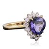 Image 2 : 14KT Yellow Gold 3.97ct Tanzanite and Diamond Ring
