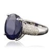 Image 4 : 14KT White Gold 17.02ct Sapphire and Diamond Ring
