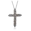 Image 3 : 14KT White Gold 2.58ctw Diamond Pendant With Chain