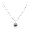 Image 4 : 14KT White Gold 10.30ctw Black Diamond Pendant With Chain