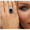 Image 1 : 14KT White Gold 11.65ct Amethyst and Diamond Ring