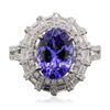 Image 3 : 14KT White Gold 2.81ct Tanzanite and Diamond Ring