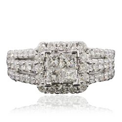 14KT White Gold 1.71ctw Diamond Ring