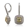 Image 2 : 18KT Two-Tone Gold 5.81ctw Diamond Earrings