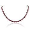 Image 3 : 14KT White Gold 46.06ctw Ruby and Diamond Necklace
