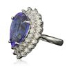 Image 4 : 14KT White Gold 10.26ct GIA Cert Tanzanite and Diamond Ring