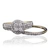 Image 2 : 14KT Two-Tone Gold 0.76ctw Brilliant Cut Diamond Wedding Set