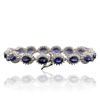 Image 4 : 14KT White Gold 12.96ctw Sapphire and Diamond Bracelet