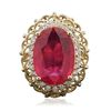 Image 3 : 14KT Yellow Gold 29.35ct Ruby and Diamond Ring