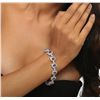 Image 2 : 14KT White Gold 10.66ctw Tanzanite and Diamond Bracelet