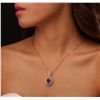 Image 2 : 14KT Yellow Gold 4.20ct Tanzanite and Diamond Pendant With Chain