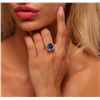 Image 1 : 14KT White Gold 6.53ct Tanzanite and Diamond Ring