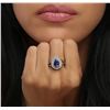 Image 2 : 14KT White Gold 1.22ct Tanzanite and Diamond Ring