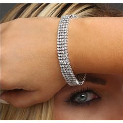 14KT White Gold 7.14ctw Diamond Bracelet