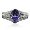 Image 3 : 14KT White Gold 1.88ct Tanzanite and Diamond Ring