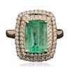 Image 3 : 14KT Yellow Gold 3.77ct Emerald and Diamond Ring